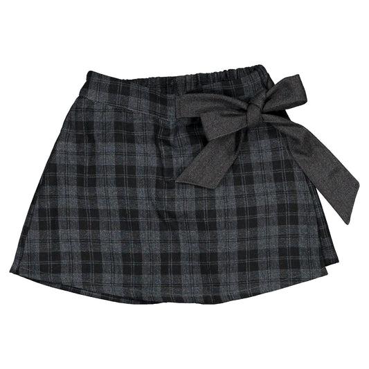 skirt-short PLEYEL - tartan gray [Maison Marelle](25AW Drop1)