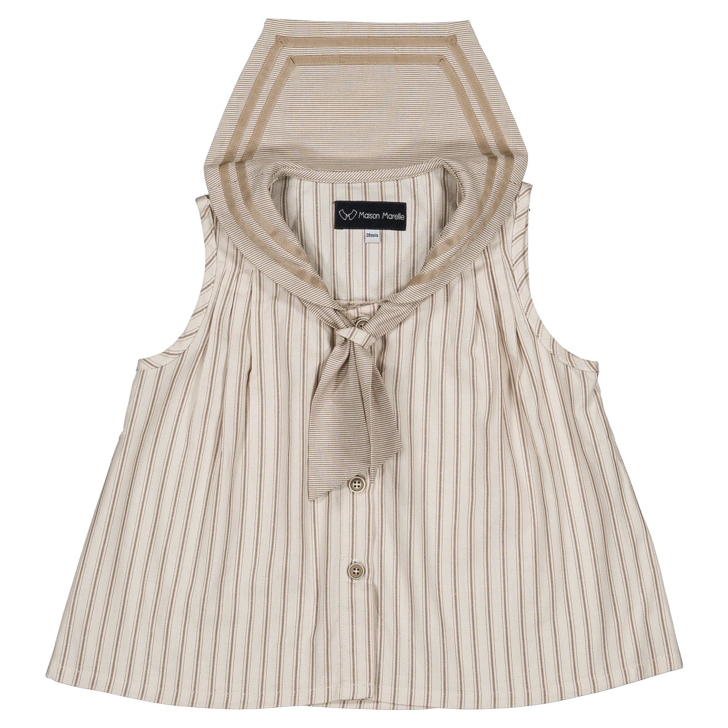 blouse MUETTE - beige large stripes [Maison Marelle](25SS DROP2)
