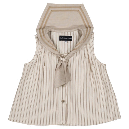 blouse MUETTE - beige large stripes [Maison Marelle](25SS DROP2)