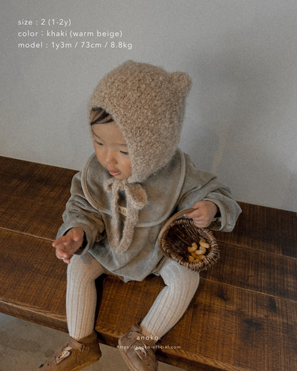 [EARTH] Baby sweatsuit / Khaki (Warm beige)
