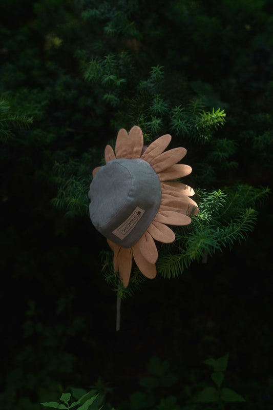 【オーダー会】'SUNFLOWER' LINEN FLOWER BONNET [SHOMKA] 【2026年4月中旬以降順次発送】