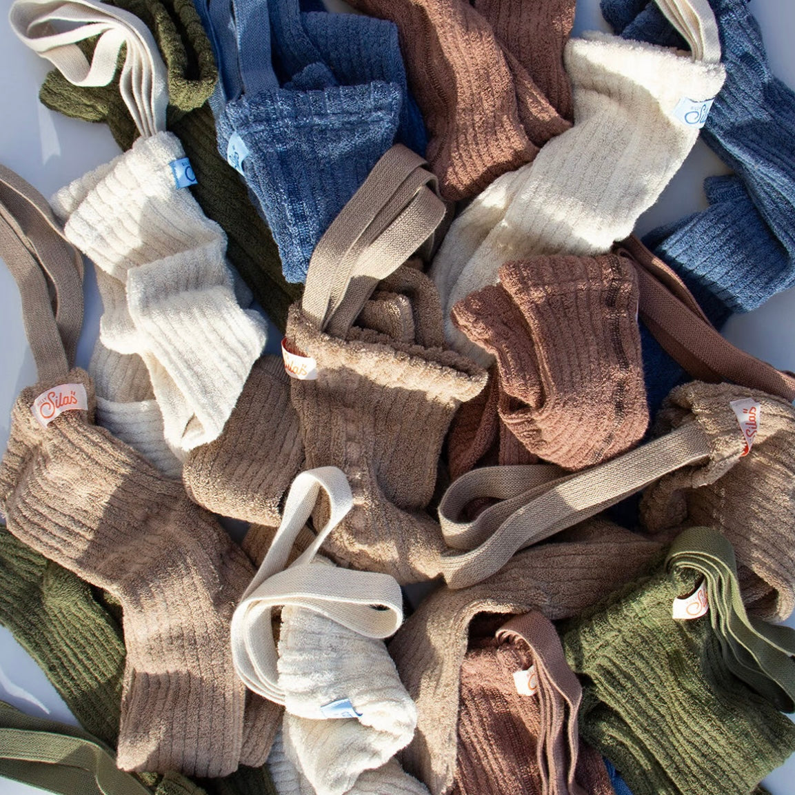 Granny Teddy Footless Tights With Braces - Peanut Blend [SILLY Silas]