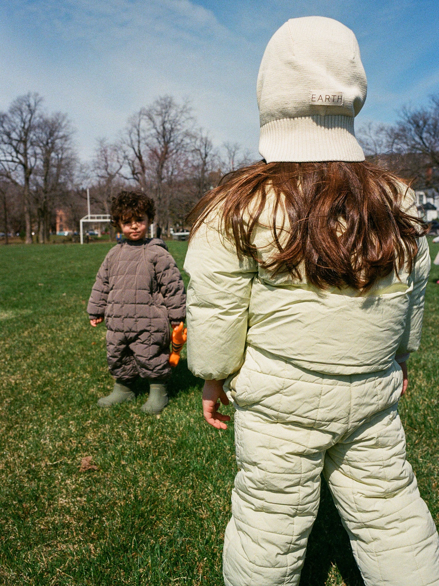 Lightweight padded jumpsuit - Light Olive [EARTH THE ARCHIVE] (26AW)