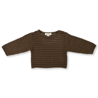 [GROWN] Summer Open Knit Pull Over / Mud