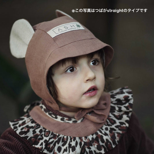 [ASH generation] mouse bonnet (wavy) / cocoa