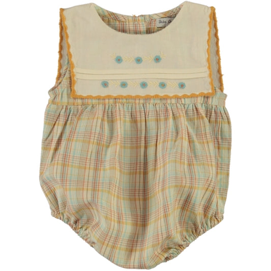 Giulia Romper - Lagoon Checks [Bebe Organic] (26SS)