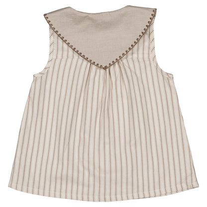 Blouse TRUDAINE - Beige large stripes [Maison Marelle](25SS DROP2)