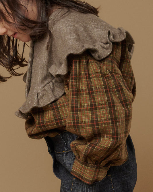 Lacey Top - Autumn Plaid / Cocoa Wash [HELLO LUPO] (25AW)