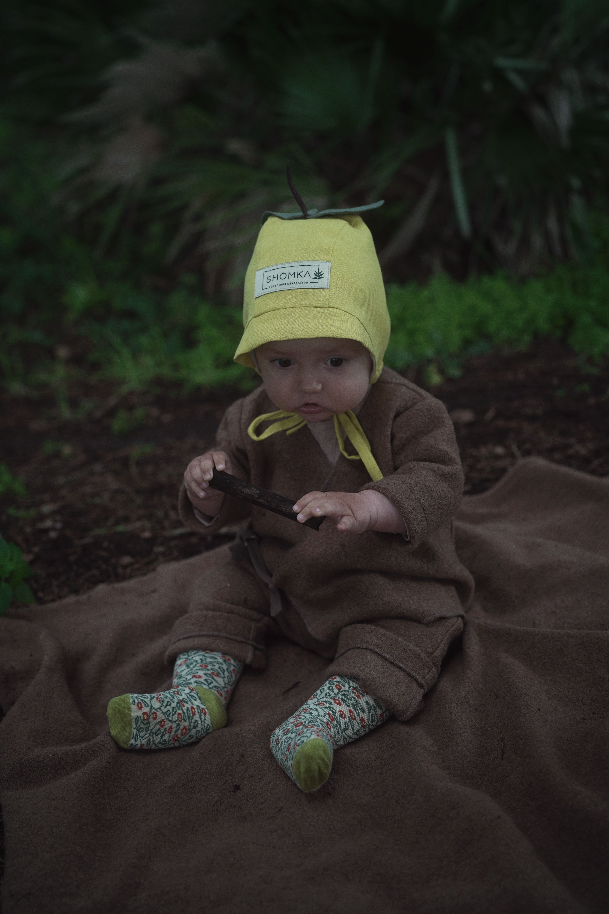 【オーダー会】'LEMON' LINEN FRUITS BONNET [SHOMKA] 【2026年5月下旬以降順次発送】