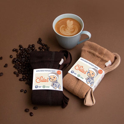 Retro Wooly Footless Tights - Espresso [SILLY Silas]