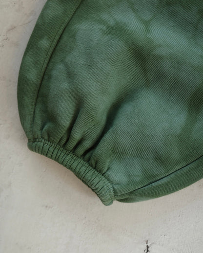 Organic French terry bottom - Grass Green Tie Dye [EARTH THE ARCHIVE] (26AW)