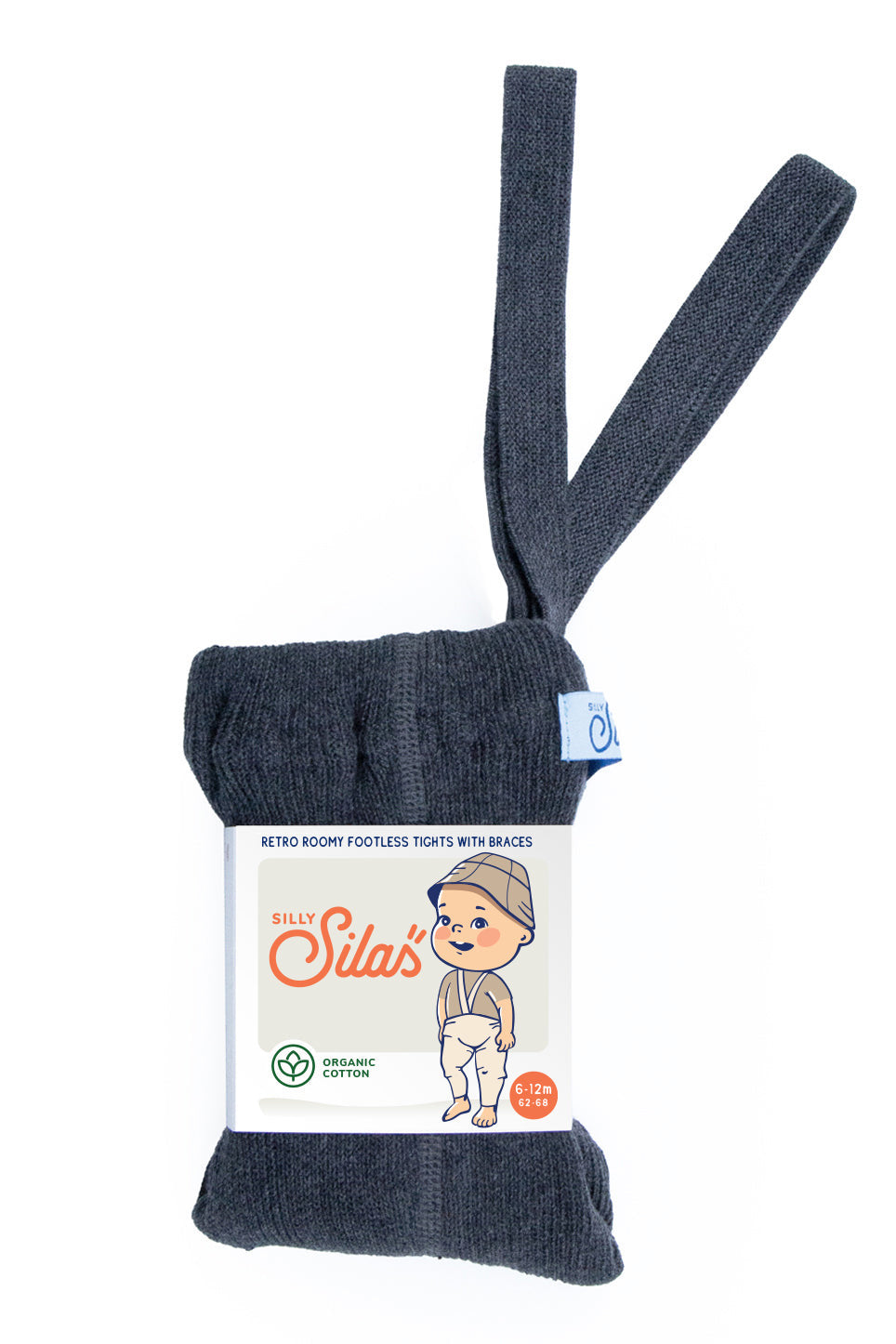 Retro Roomy Footless Tights - Dark Gray Blend [SILLY Silas]