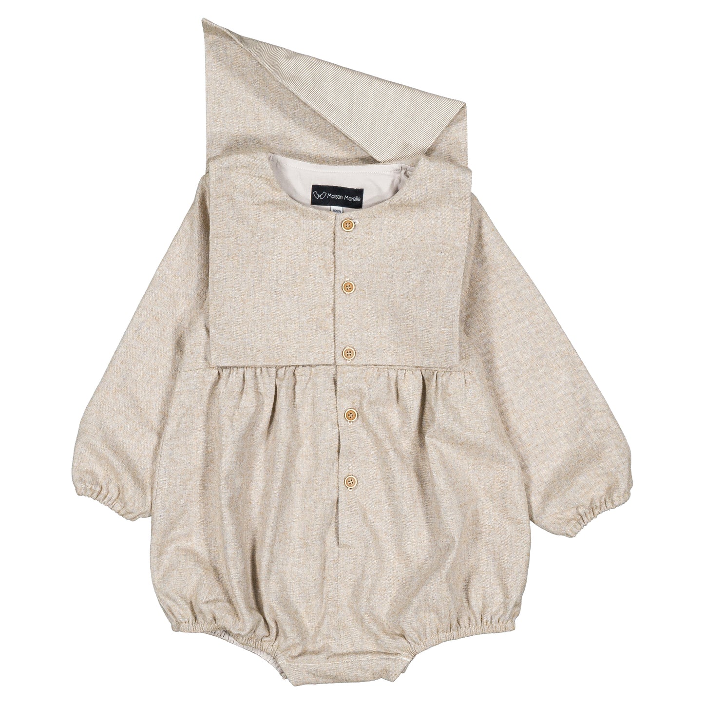 【オーダー会】 Romper ALMA - flannel beige [Maison Marelle](25AW Drop1) 【2025年12月中旬以降発送予定】