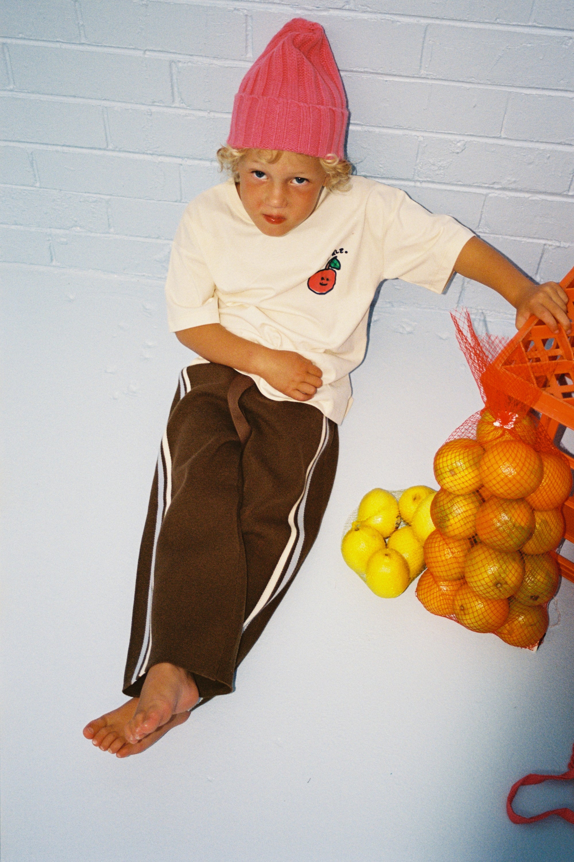 Organic Striped Milano Knit Pants - Espresso [GROWN] (26AW) drop2