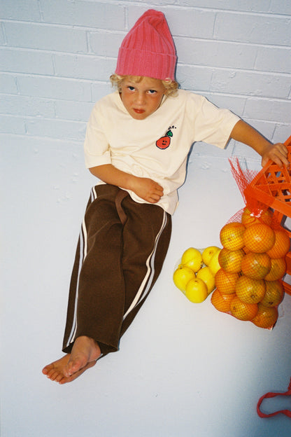 Organic Striped Milano Knit Pants - Espresso [GROWN] (26AW) drop2