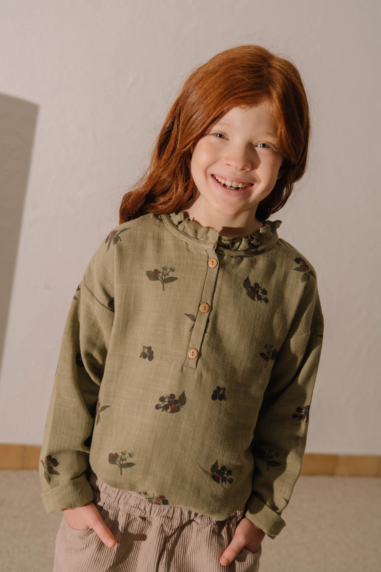 OLYMPE BLOUSE - GREEN ALOE / BLACKBERRIES [STUDIO BOHEME] (25AW)