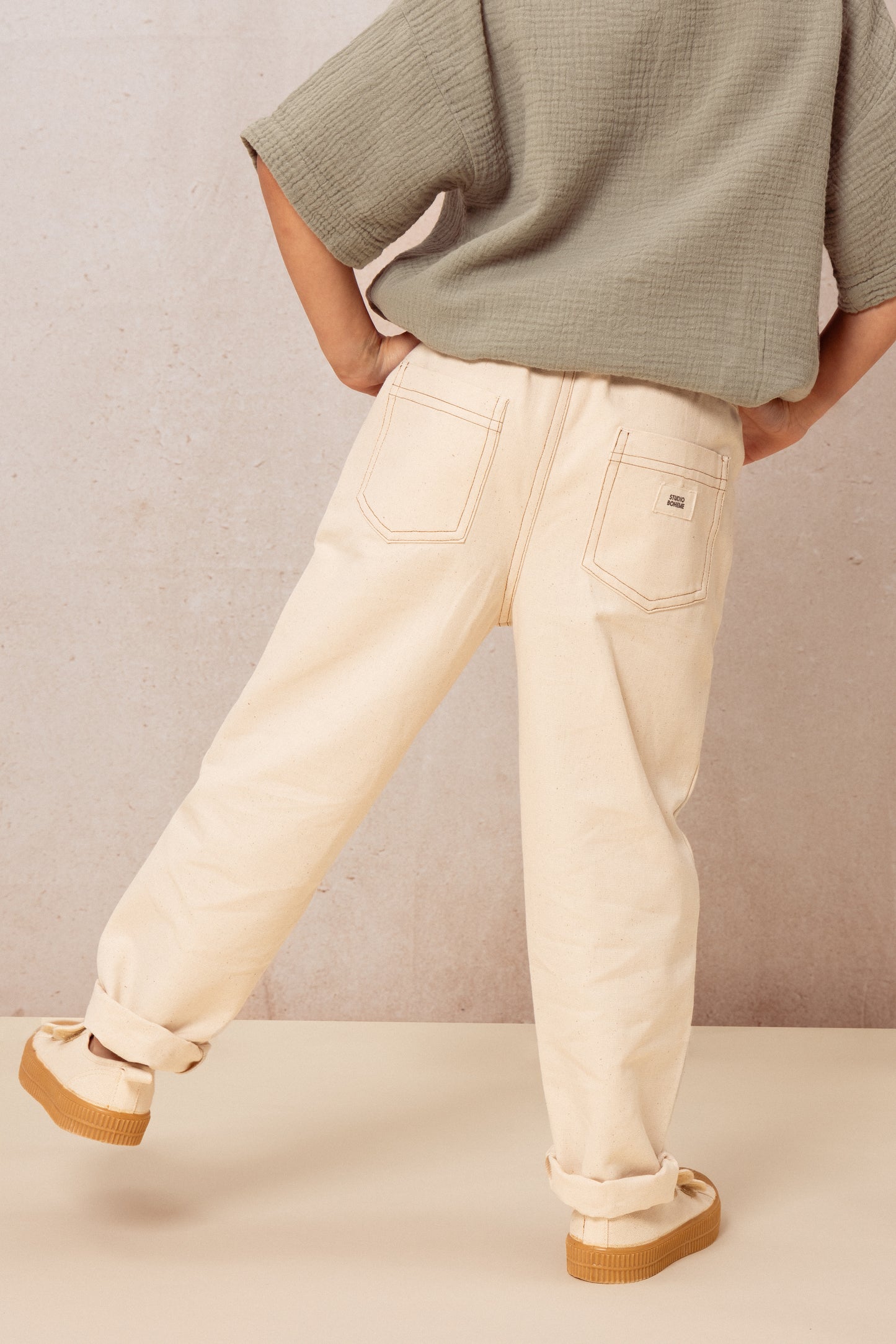 PANTS SERGE - OFF WHITE