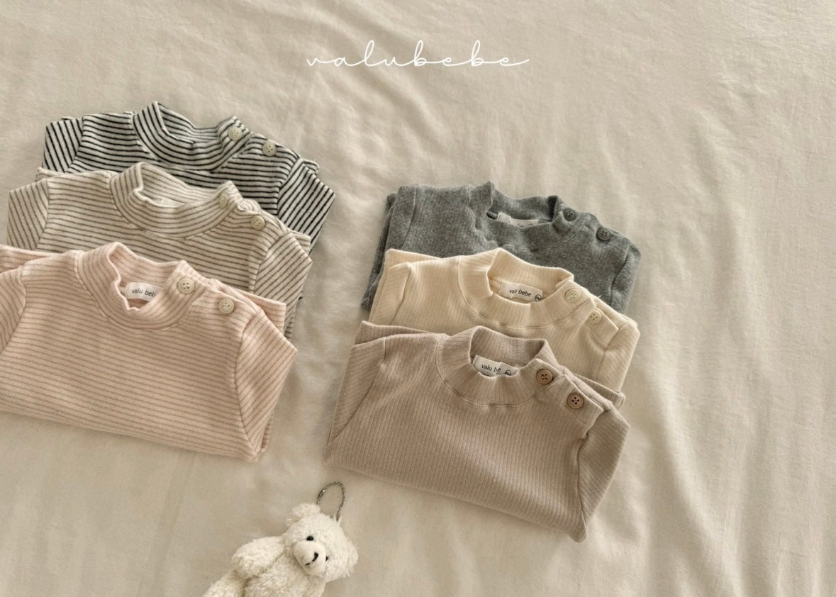 half neck stripe tee