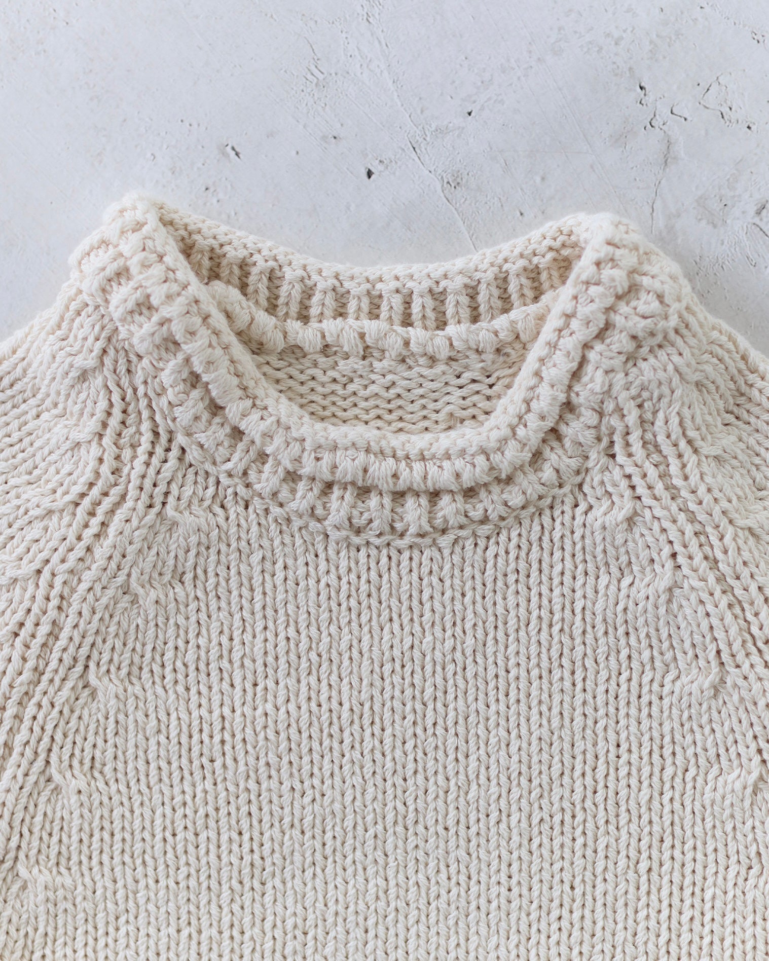 Knit top - Cream [EARTH THE ARCHIVE] (26AW)
