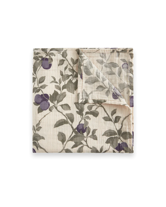 Muslin Swaddle Blanket - PLUM [garbo&friends]