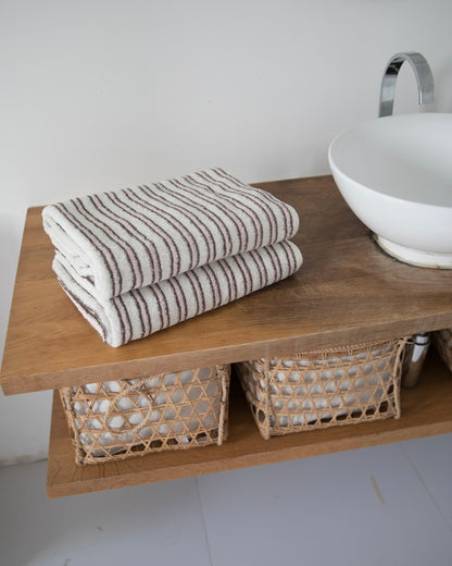 Organic bath towel - Pink/Brown [EARTH THE ARCHIVE] (26AW)