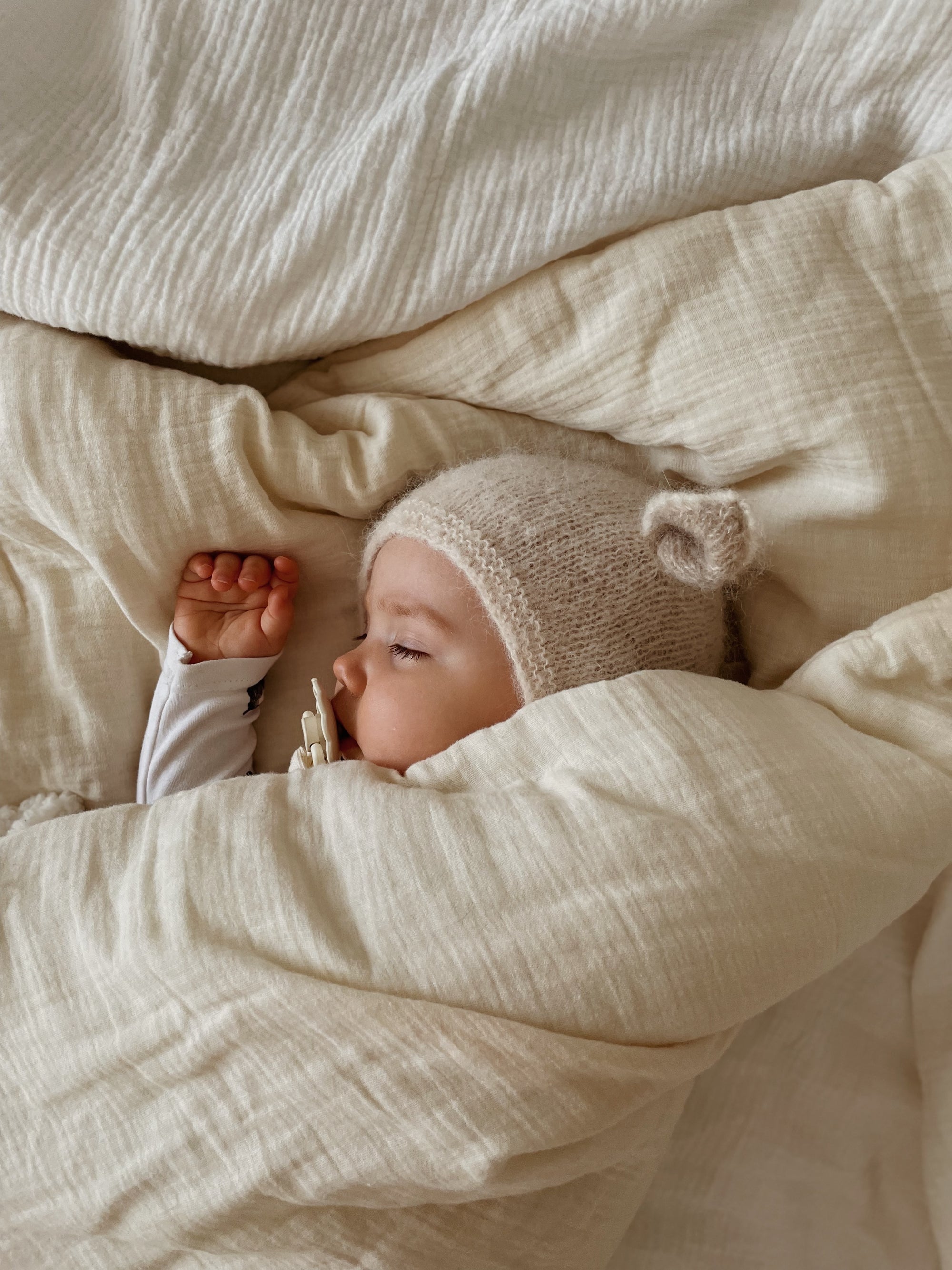 Fairy Bonnet Alpaca & Silk - Creme  [GANG OF KIDS]