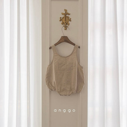[anggo] brownie overall romper (beige) - SS24