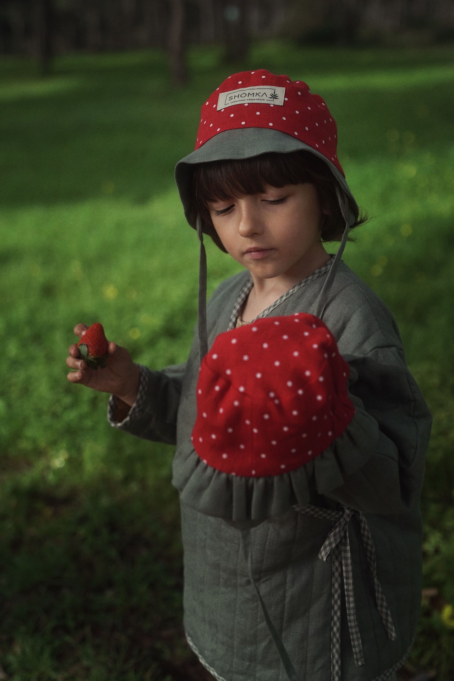 【オーダー会】'STRAWBERRY' LINEN FRUITS HAT [SHOMKA] 【2026年4月中旬以降順次発送】