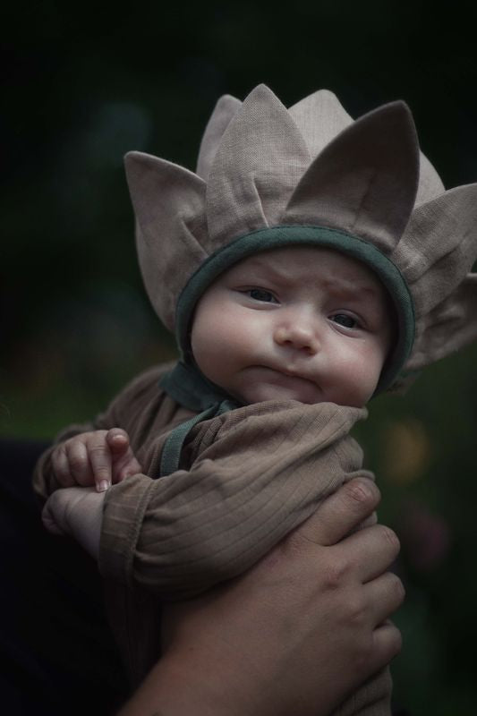 【オーダー会】'MAGNOLIA' LINEN FLOWER BONNET [SHOMKA] 【2026年5月下旬以降順次発送】