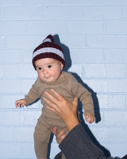 Organic Speckle Essential Knit Bodysuit - Oatmilk [GROWN] (26AW) drop2