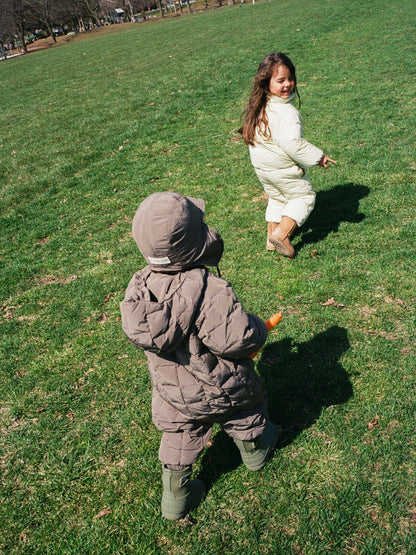 Lightweight padded jumpsuit - Light Olive [EARTH THE ARCHIVE] (26AW)