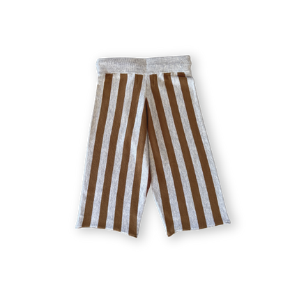 Striped Knit Pant - Grey Marle / Brownie [GROWN] (25SS)
