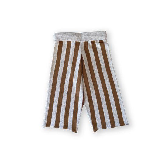 Striped Knit Pant - Grey Marle / Brownie [GROWN] (25SS)
