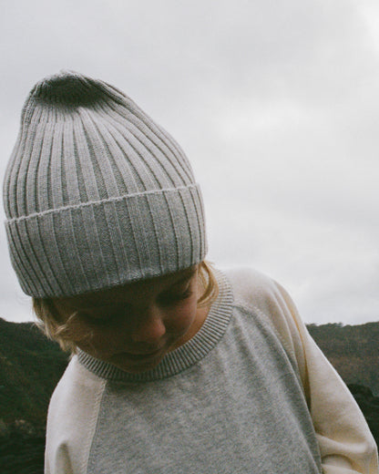 Ribbed Pixie Beanie - Grey Marle [GROWN](25KIDS CLUB)