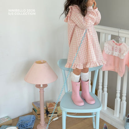 【予約販売】Shushu check one-piece [NINIBELLO] (26SS)【2026年2月下旬以降順次発送】