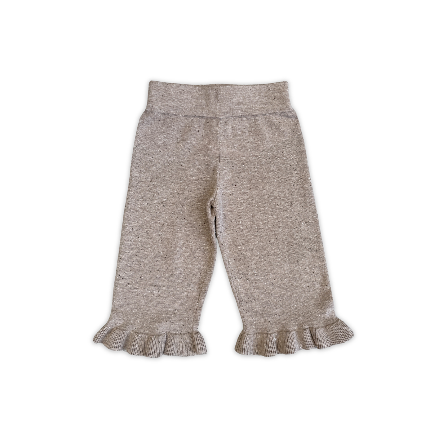 Organic Frill Knit Flares - Oatmilk [GROWN] (26AW) drop2