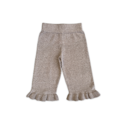 Organic Frill Knit Flares - Oatmilk [GROWN] (26AW) drop2