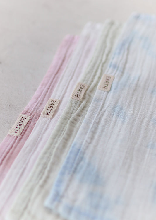 Plant dyed organic cloths set - Tie dye [EARTH THE ARCHIVE] (26AW)
