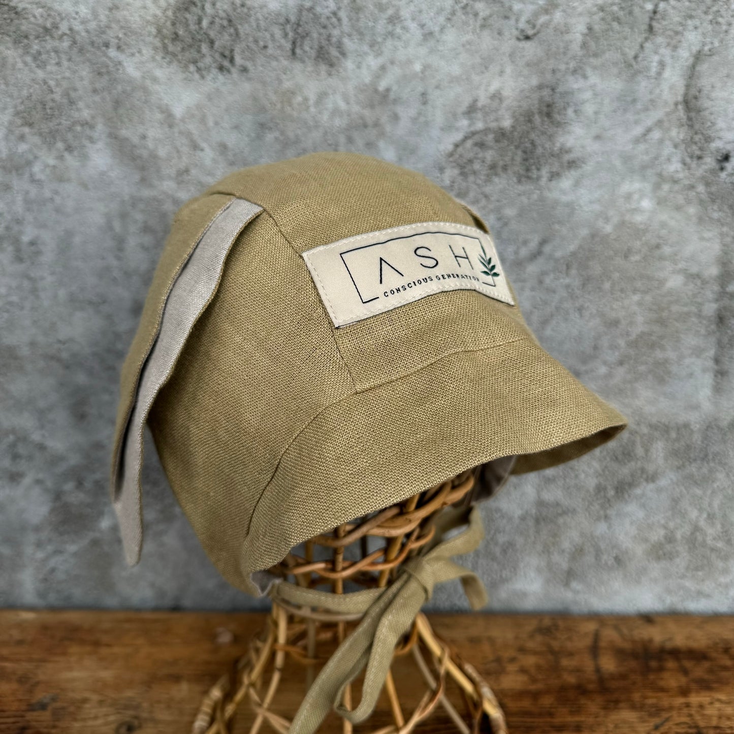 [ASH generation] rabbit bonnet (straight) / pistachio