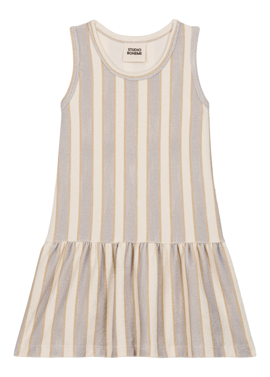 DRESS PLAYA - BLUE / GOLD STRIPES [STUDIO BOHEME] (26SS)