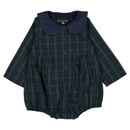 【オーダー会】 Romper BAC - tartan green& blue [Maison Marelle](25AW Drop1) 【2025年12月中旬以降発送予定】