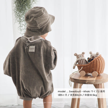 【26年11月オーダー会】 Baby Sweatsuit [EARTH THE ARCHIVE] (全5色) 【2026年3月上旬以降お届け予定】