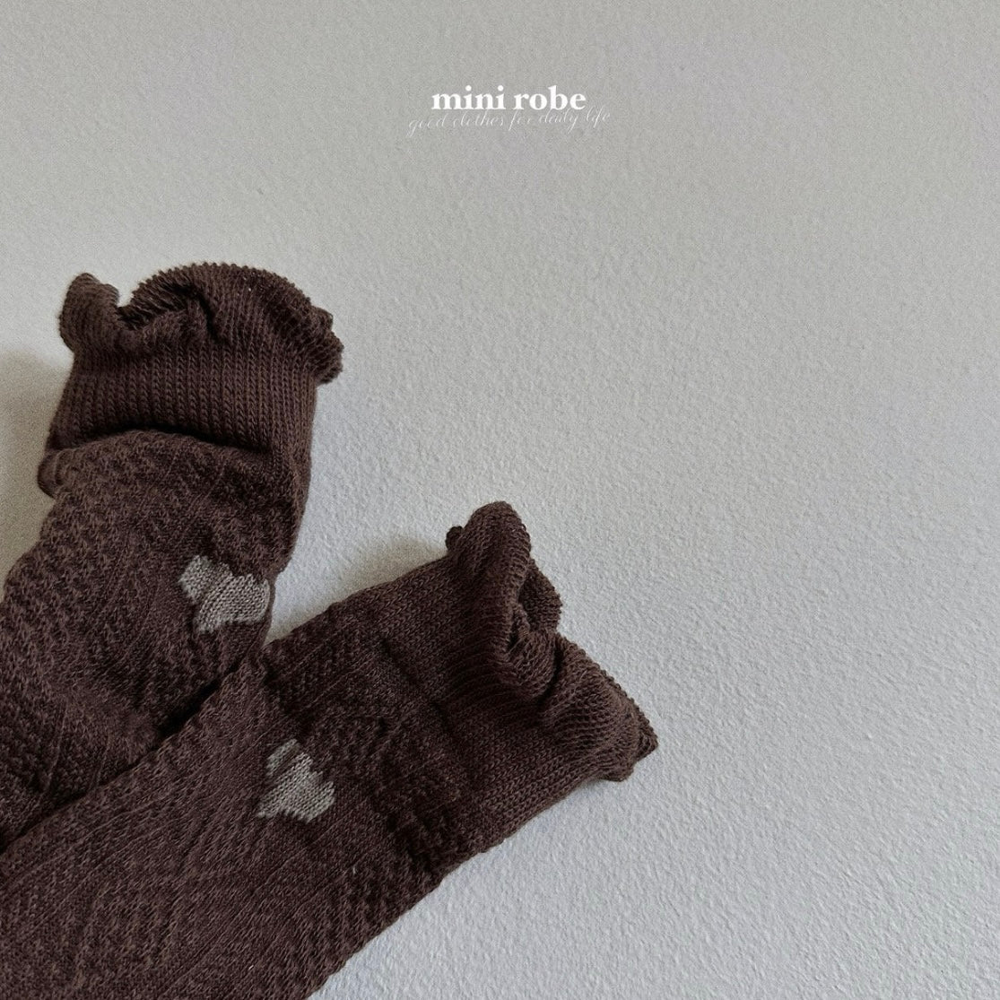 [minirobe] bear socks (3足set) - SS24