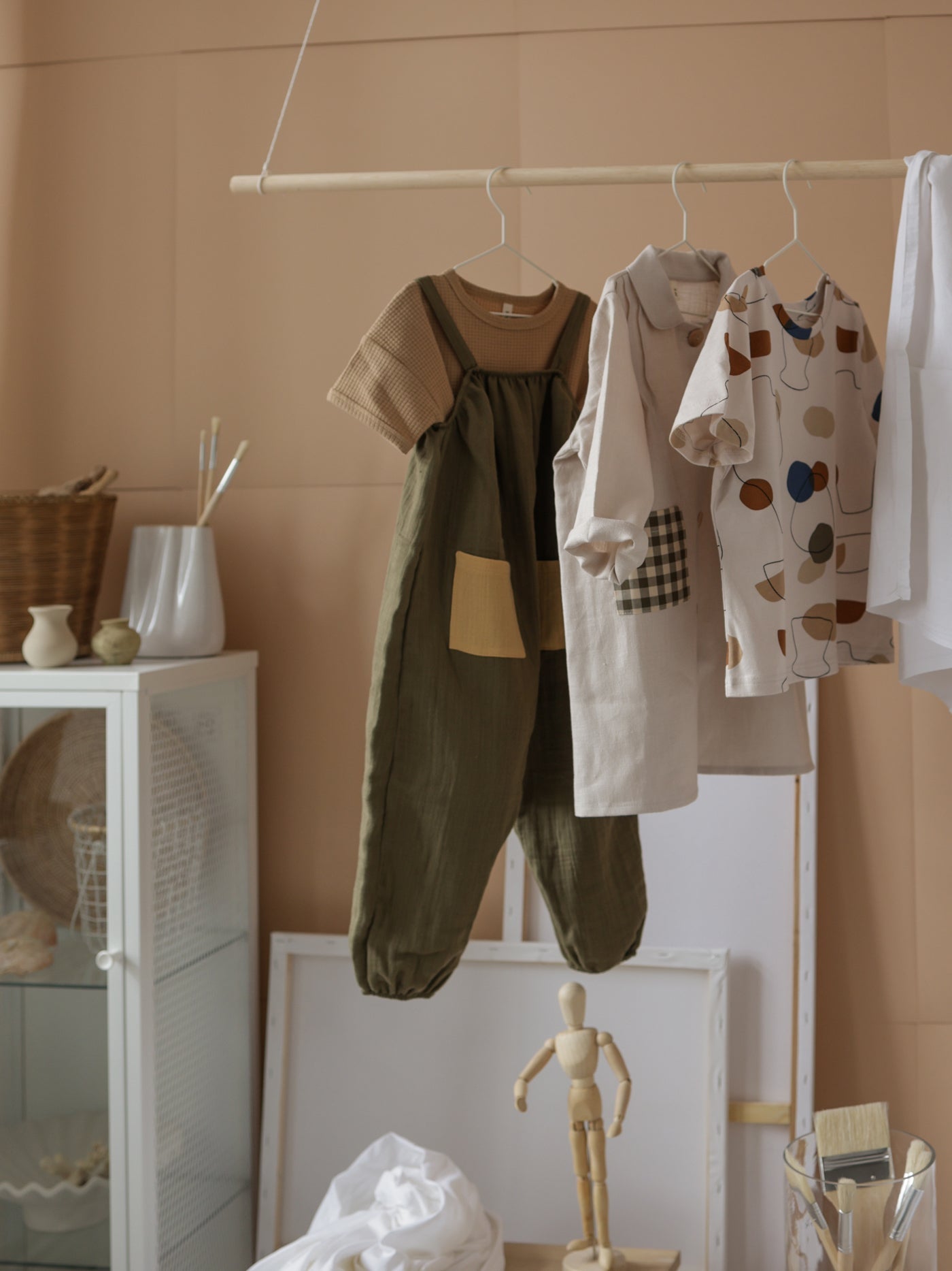 OLIVE ARTISAN JUMPSUIT [organic zoo] (24SS)