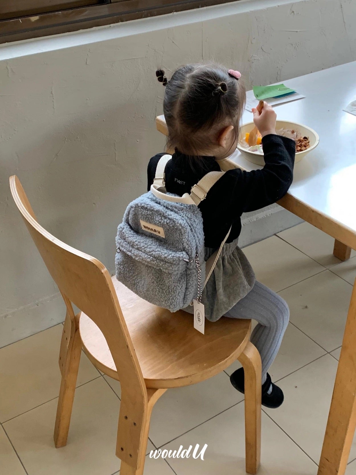 【オーダー会】Wouldu Teddy Back Pack - Baby Blue [wouldU]【2026年1月上旬以降順次お届け予定】