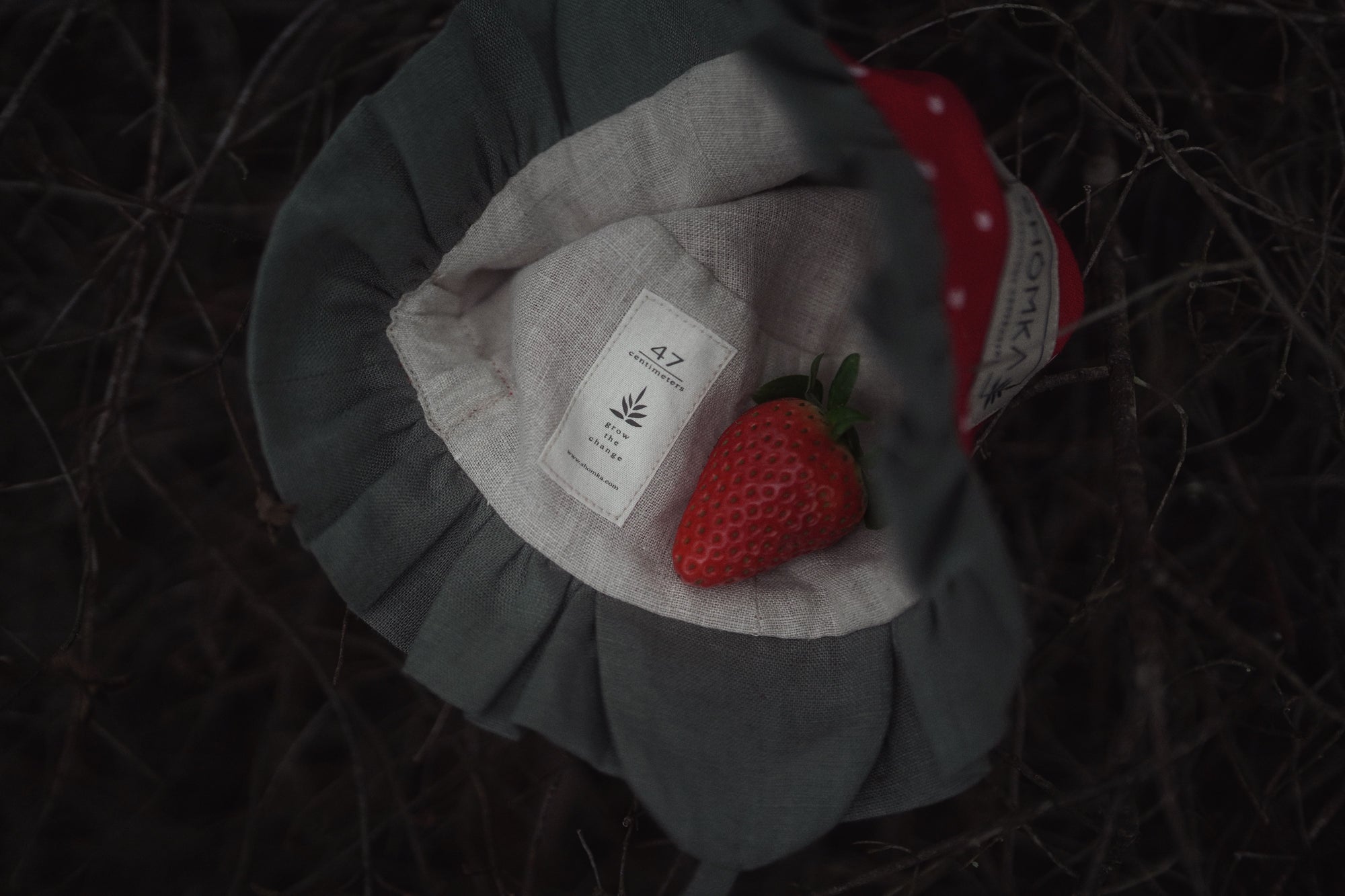 【オーダー会】'STRAWBERRY' LINEN FRUITS HAT [SHOMKA] 【2026年5月下旬以降順次発送】