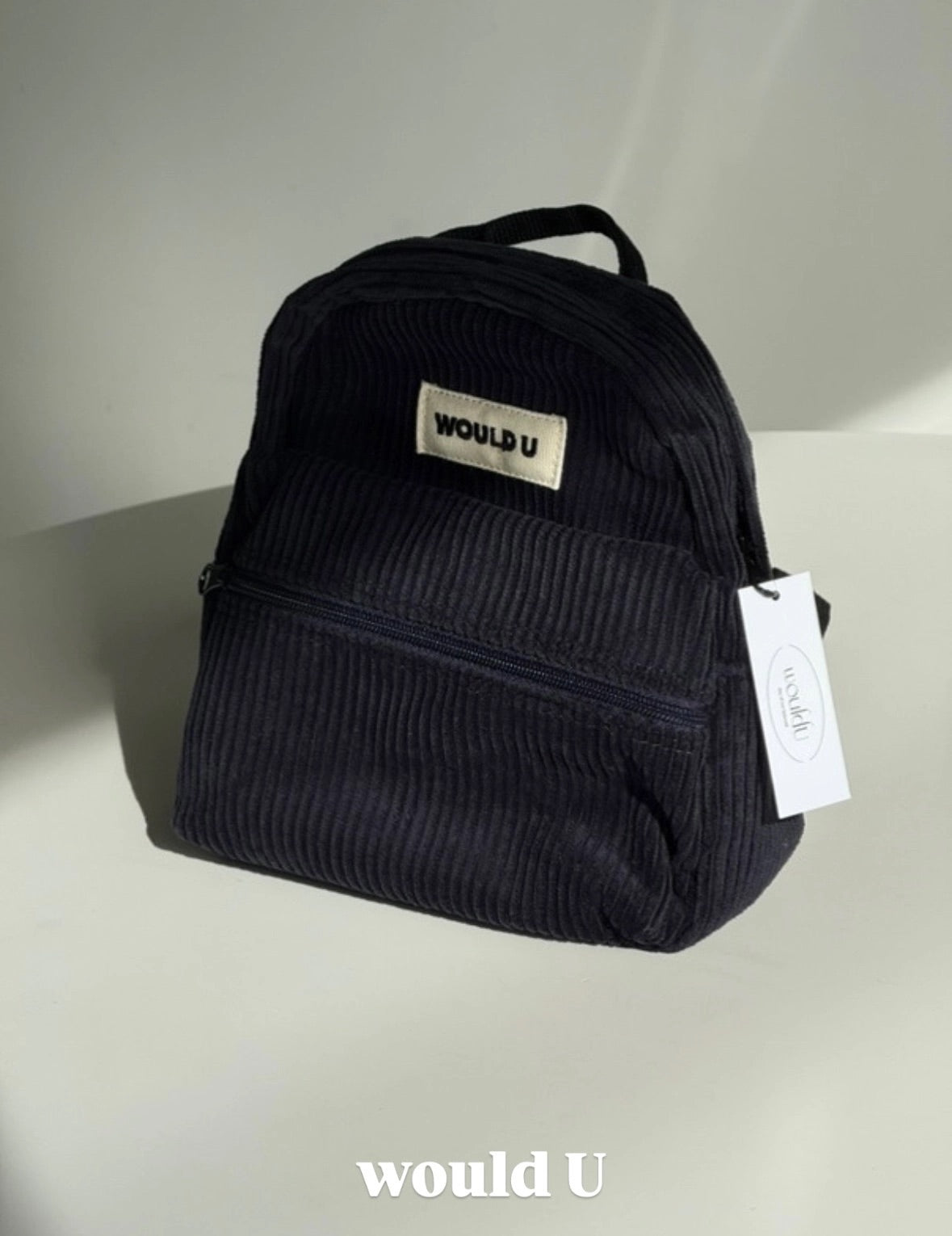 【オーダー会】Wouldu Corduroy Back Pack - Deep Navy [wouldU]【2025年11月下旬以降順次お届け予定】