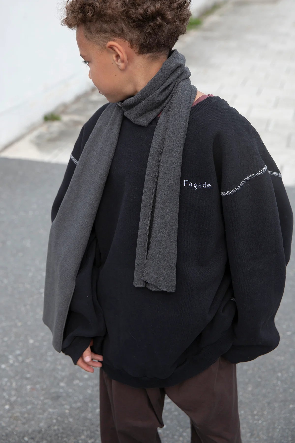 Chunky Sweatshirt - Black [Façade](26AW)drop1