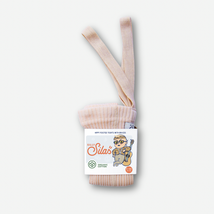 Hippy Footed Tights With Braces - Silky Peach [SILLY Silas (Heavenly Collection)]