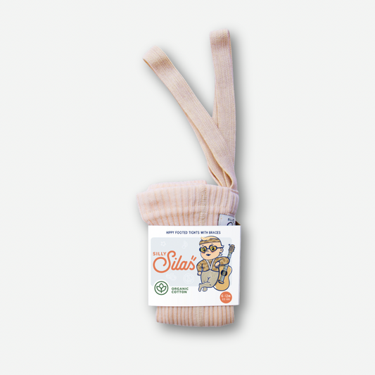 Hippy Footed Tights With Braces - Silky Peach [SILLY Silas (Heavenly Collection)]